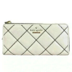 Kate Spade Emerson Place Nisha Cement/Black Zip Around Wallet